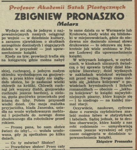 Zbigniew Pronaszko Malarz