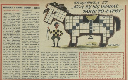 Krzyżówka p.t. „Koń by się uśmiał - takie to łatwe”
