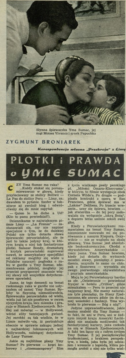 Reportaże z dwóch Ameryk. Plotki i prawda o Ymie Sumac