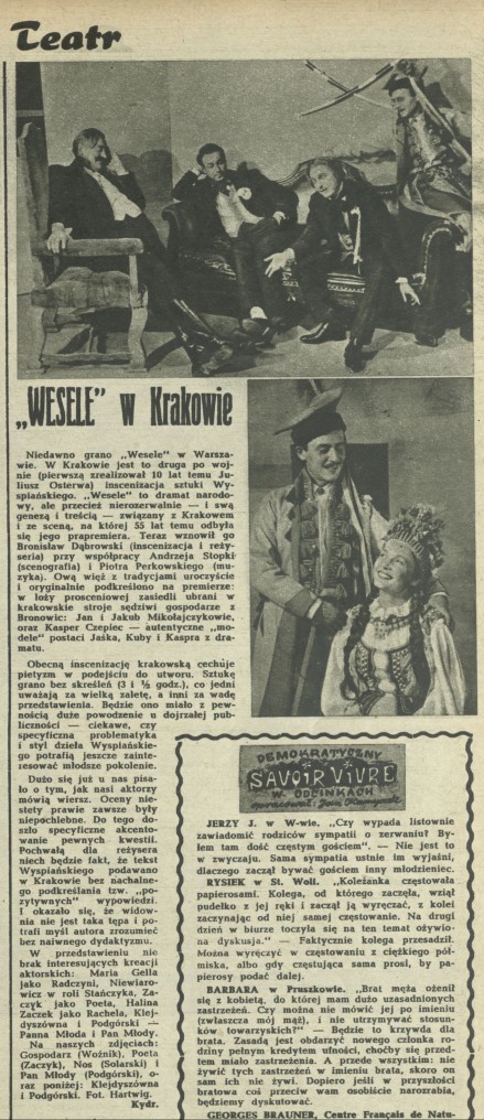 "Wesele" w Krakowie