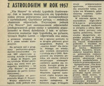 Z astrologiem w rok 1957