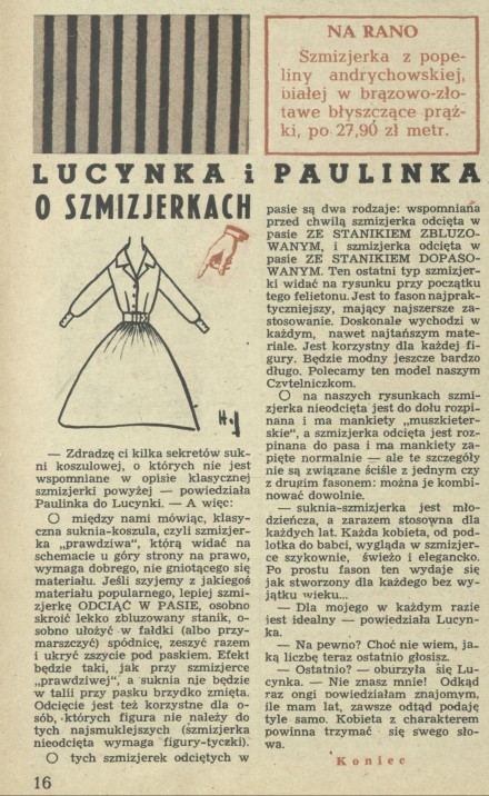 Lucynka i Paulinka o szmizjerkach