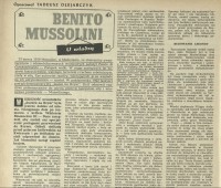 Benito Mussolini u władzy