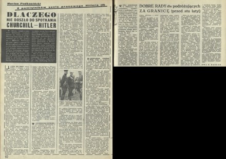 Z pamiętników szefa prasowego Hitlera (3): dlaczego nie doszło do spotkania Churchill - Hitler