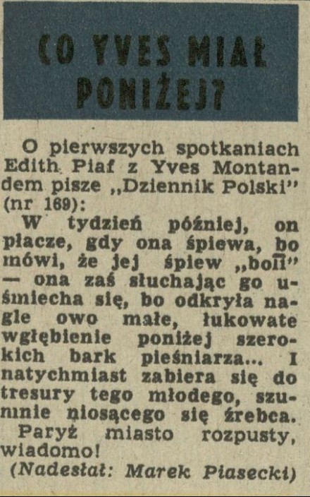 Co Yves miał poniżej?