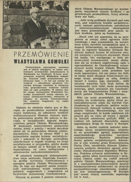 Przemówienie Władysława Gomułki