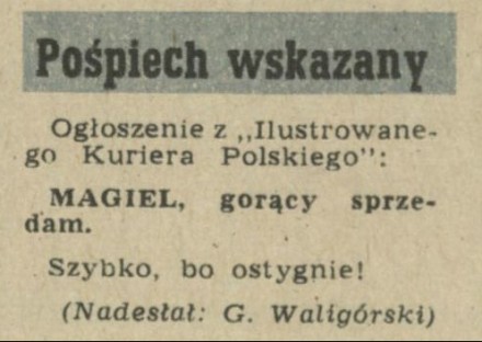 Pośpiech wskazany