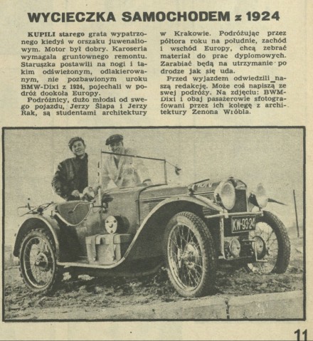 Wycieczka samochodem z 1924