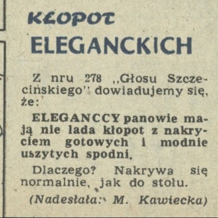 Kłopot eleganckich