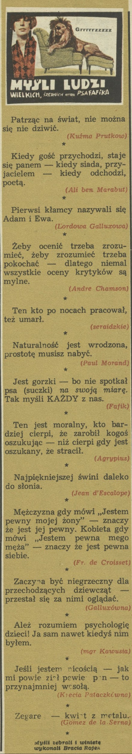 Myśli ludzi wielkich i średnich