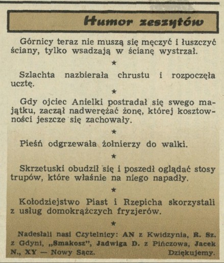 Humor zeszytów