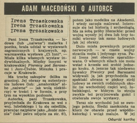Adam Macedoński o autorce