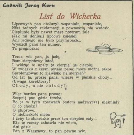 List do Wicherka