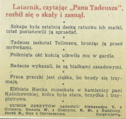 [Latarnik, czytając "Pana Tadeusza"...]