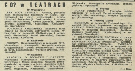 Co? w teatrach
