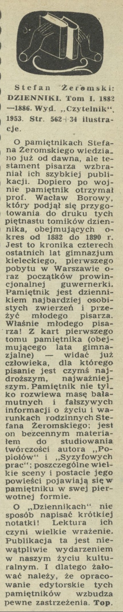 Stefan Żeromski "Dzienniki"
