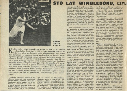 Sto lat Wimbledonu, czyli prawie wszystko o tenisie