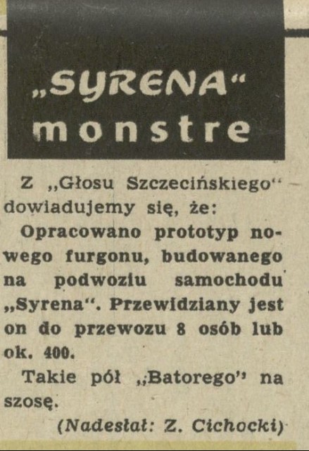 "Syrena" monstre