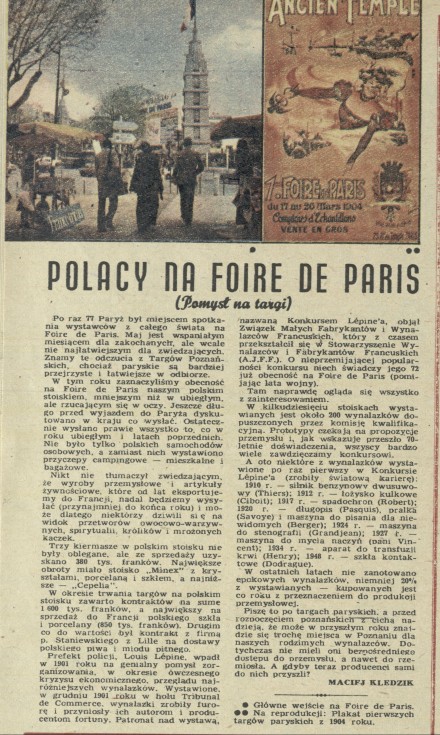 Polacy na Foire de Paris