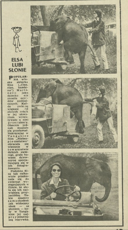 Elsa lubi słonie