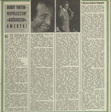 Bobby Vinton - współczesny "Kościuszko" Ameryki