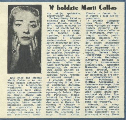 W hołdzie Marii Callas