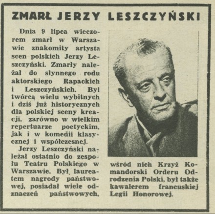 Zmarł Jerzy Leszczyński