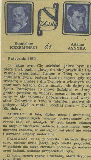 Listy (fragmenty) Stanisław Krzemiński