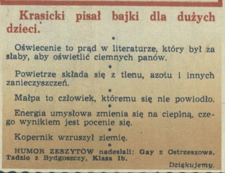 Krasicki pisał bajki dla dużych dzieci