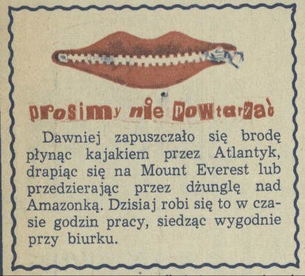 Prosimy nie powtarzać