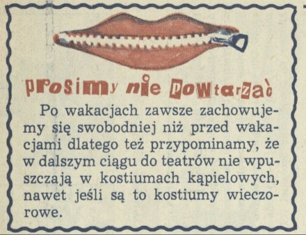 Prosimy nie powtarzać