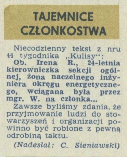 Tajemnice członkostwa