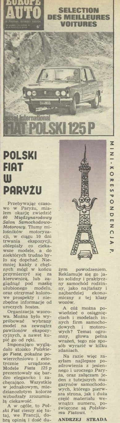Polski fiat w Paryżu