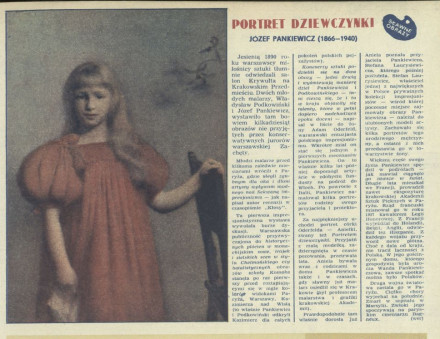 Sławne obrazy – "Portret dziewczynki" Józef Pankiewicz