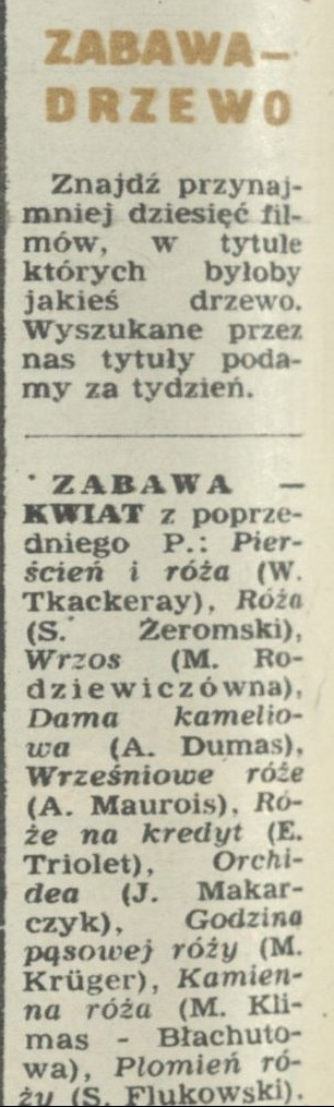 Zabawa - drzewo, kwiat