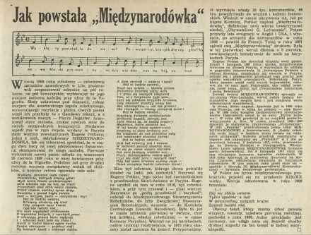 Jak powstała "Międzynarodówka"