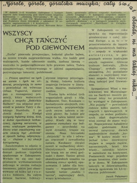 Wszyscy chcą tańczyć pod Giewontem