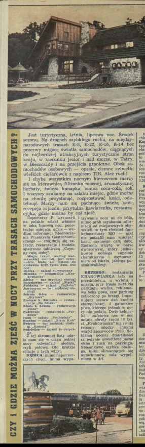 Gastronomiczny rekonesans: czy i gdzie można zjeść w nocy przy trasach samochodowych?