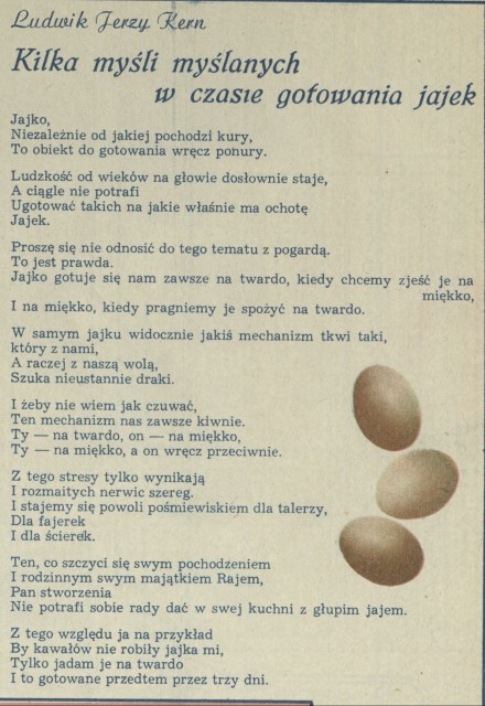Kilka myśli myślanych w czasie gotowania jajek