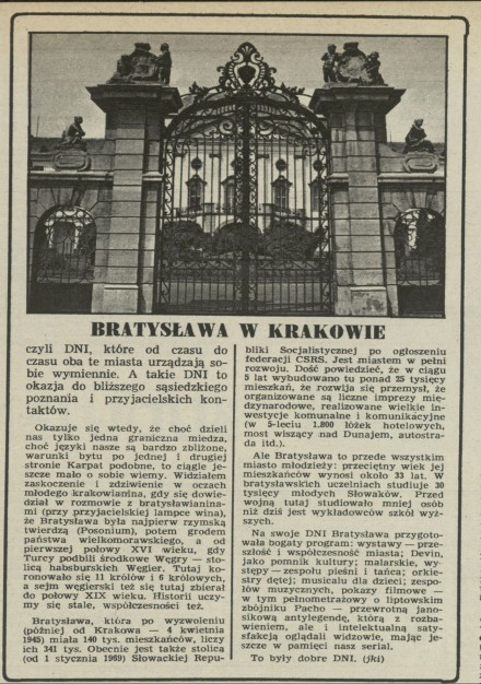 Bratysława w Krakowie