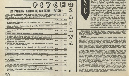 Psychozabawa: czy potrafisz wznieść się nad rozum i zmysły?