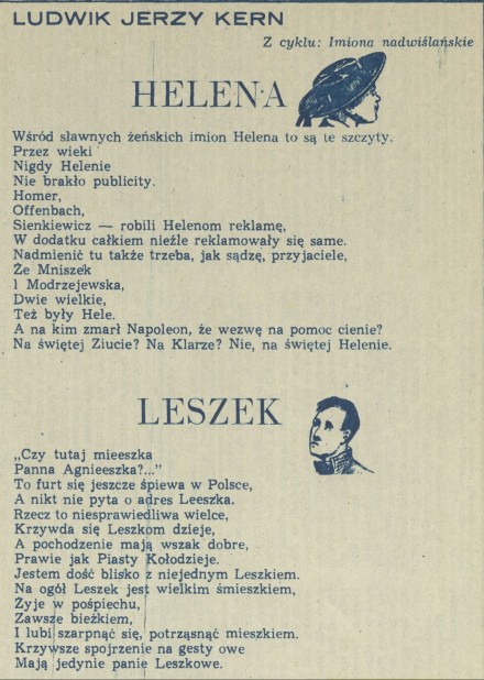 Z cyklu "Imiona nadwiślańskie": Helena i Leszek