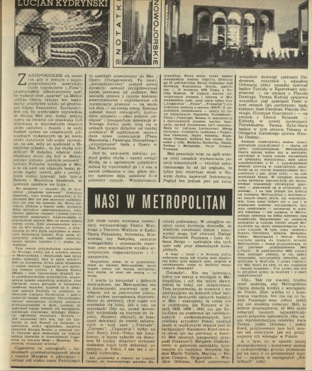 Notatki nowojorskie - nasi w Metropolitan