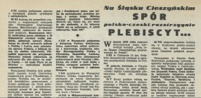 Na Śląsku Cieszyńskim spór polsko-czeski rozstrzygnie plebiscyt