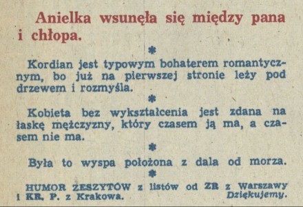 Humor zeszytów