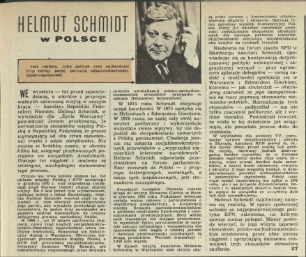 Helmut Schmidt w Polsce