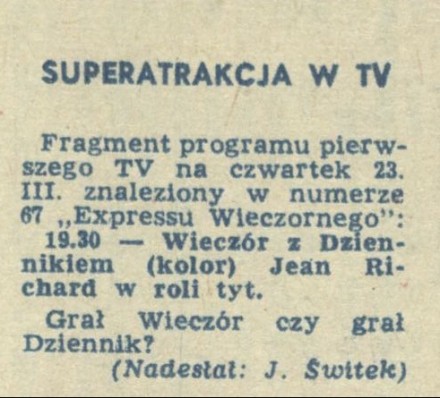 Superatrakcja w TV