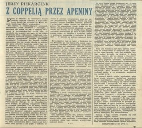 Z Copellą przez Apeniny