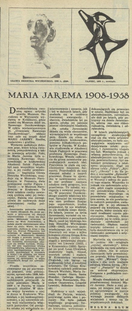Maria Jarema 1908–1958