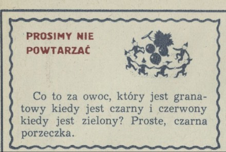 Prosimy nie powtarzać